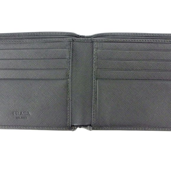 PRADA two-fold wallet logo Safi Arno leather Authentic used - Picture 5 of 8